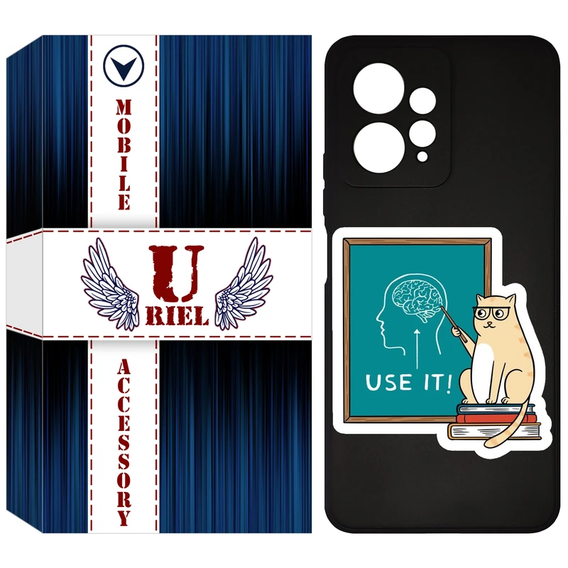 کاور یوریل مدل KSH کد 95 طرح گربه عاقل مناسب برای گوشی موبایل شیائومی Redmi Note 12 4G