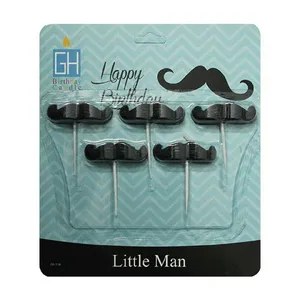 شمع تولد طرح سبیل مدل A234 بسته 5 عددی