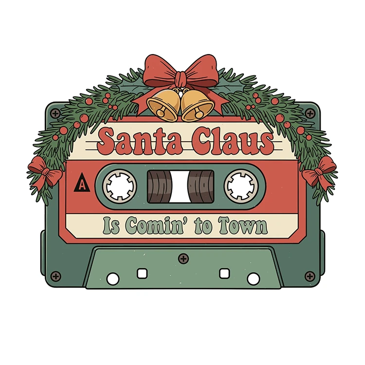 استیکر پارچه و لباس پاد آفرین مدل کریسمس مبارک کد S3285