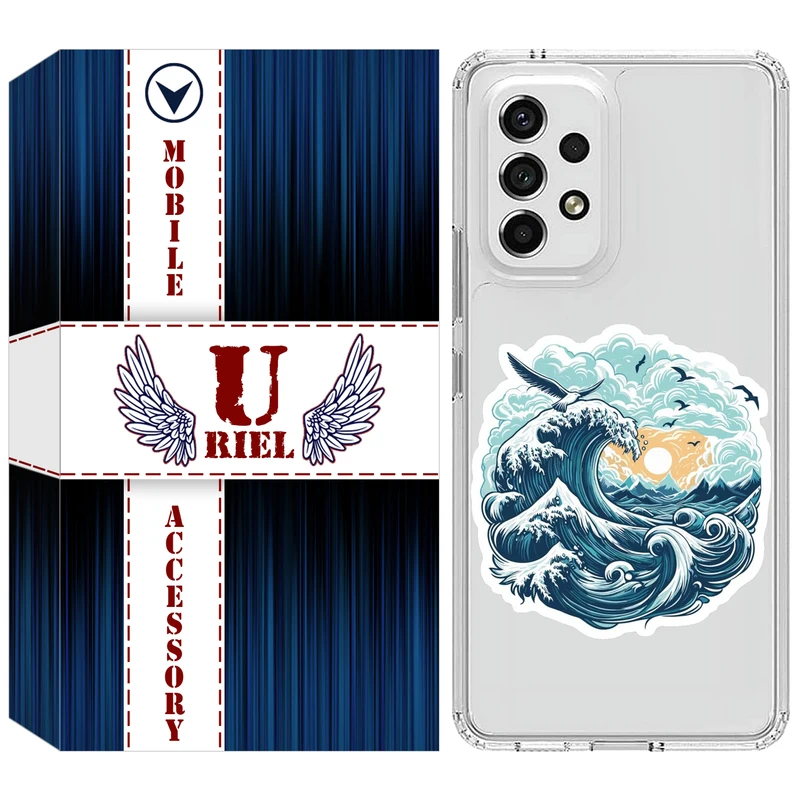 کاور یوریل مدل Clear کد 99 طرح موج دریا مناسب برای گوشی موبایل سامسونگ Galaxy A33