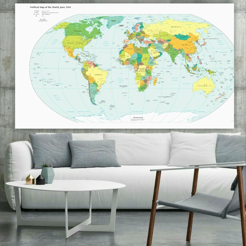 پوستر دیواری طرح نقشه جهان مدل ZB160