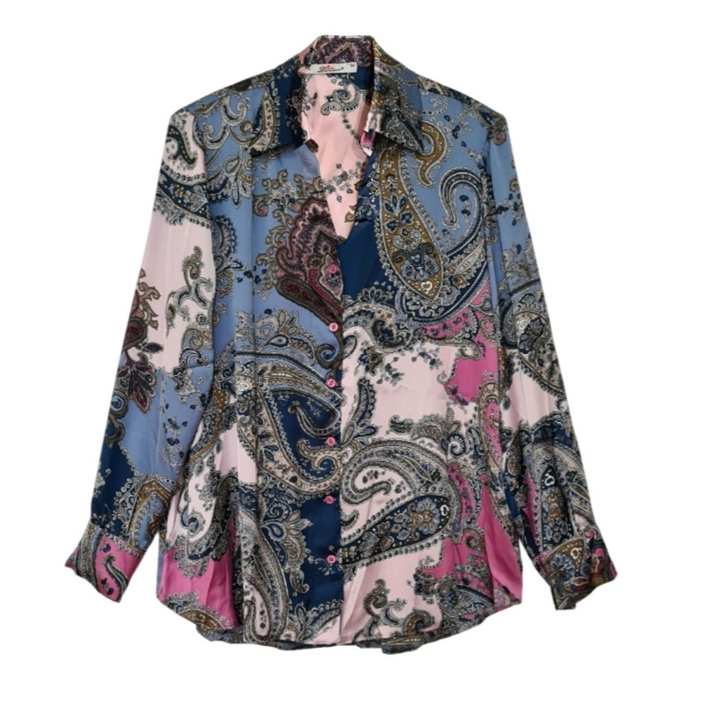 شومیز آستین بلند زنانه مدل پترن بته جقه کد ۷