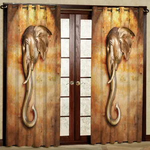 پرده مدل مجسمه هازان پانچی کد 2110 سایز 140x200 سانتی متر