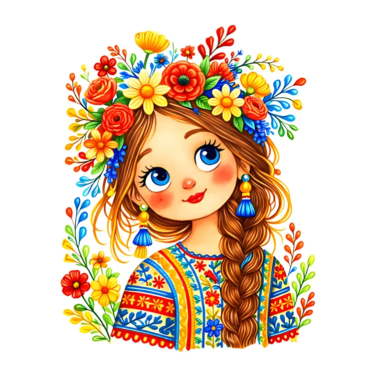 استیکر پارچه و لباس پاد آفرین مدل کارتونی دخترانه کیوت کد S9331