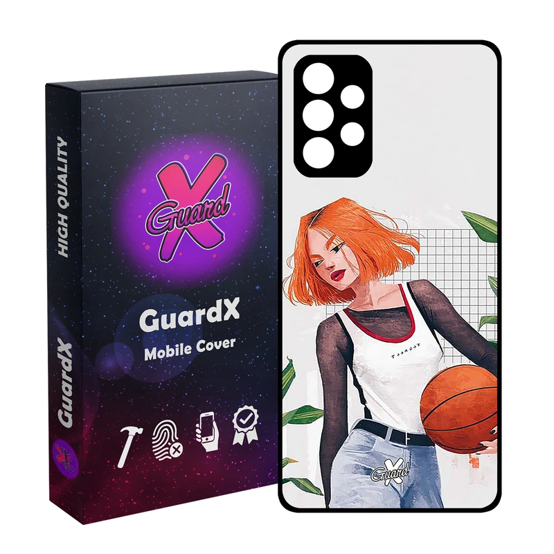 کاور گارد ایکس طرح Girl مدل Glass10338 مناسب برای گوشی موبایل سامسونگ Galaxy A73