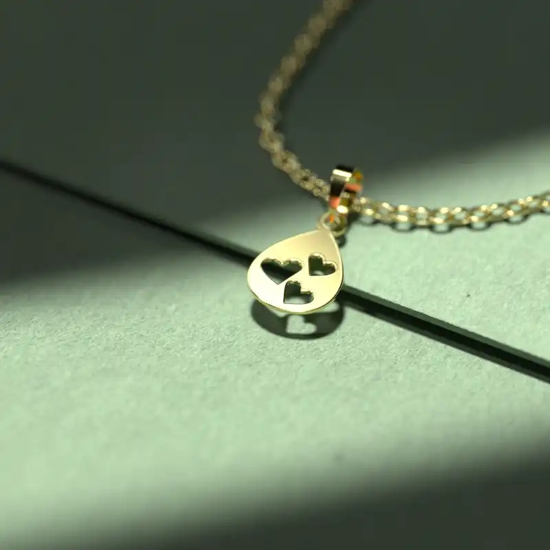 گردنبند طلا 18 عیار زنانه مدوپد مدل قلب کد Z2-1-1005