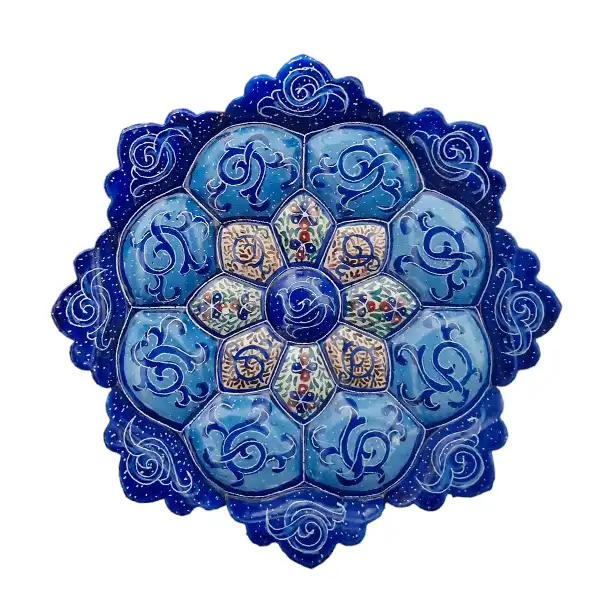 بشقاب میناکاری مسی کد 1B14