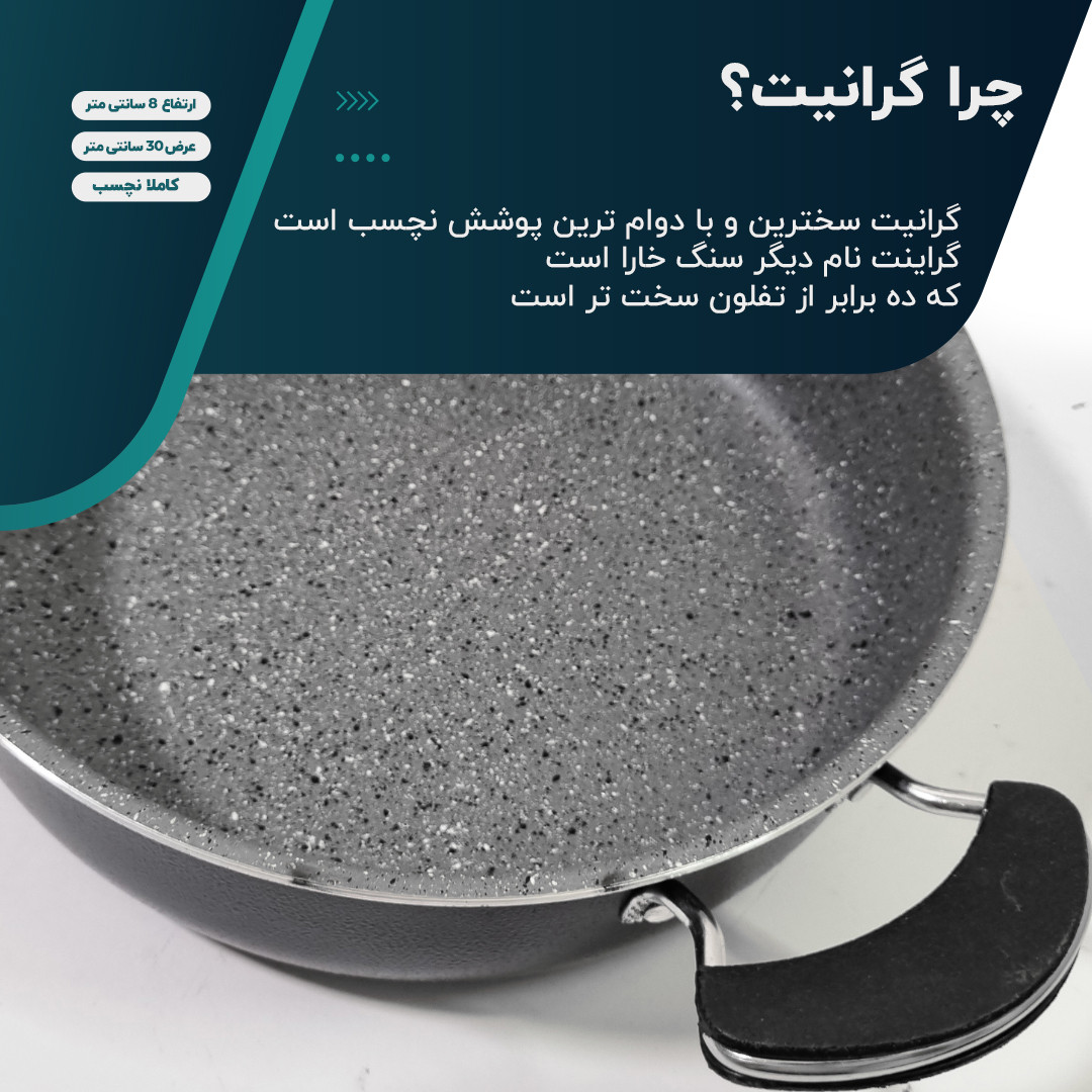 تابه ظرفیران رهنمون مدل رزیتا سایز 30