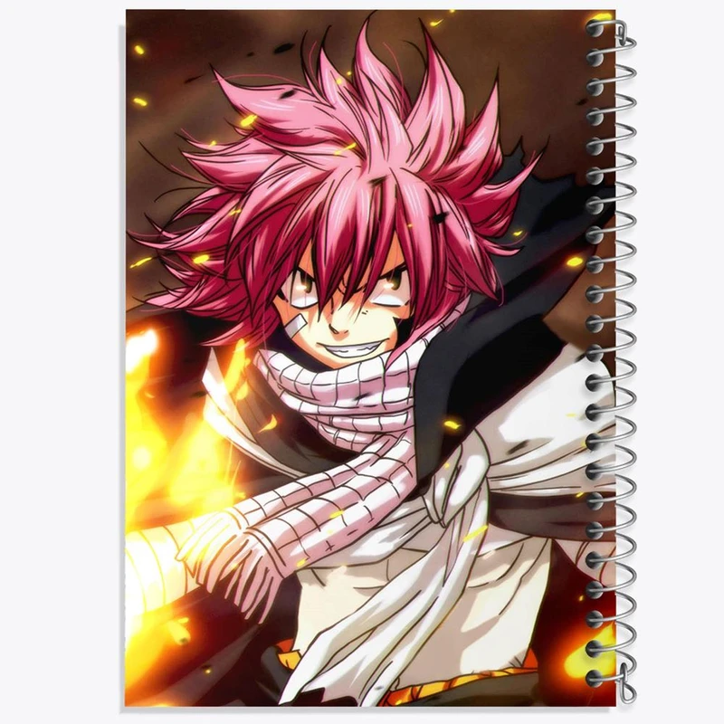 دفتر ژورنال نویسی 50 برگ خندالو مدل نقطه ای طرح ناتسو انیمه فری تیل Fairy Tail کد 16460