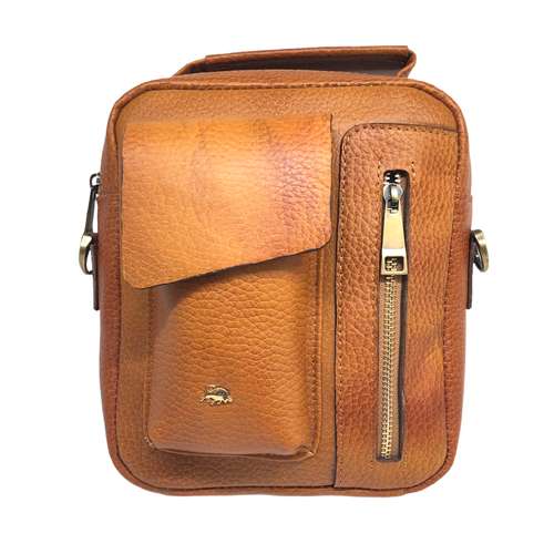 کیف رودوشی مردانه سرزمین چرم مدل رابرت کد 301256