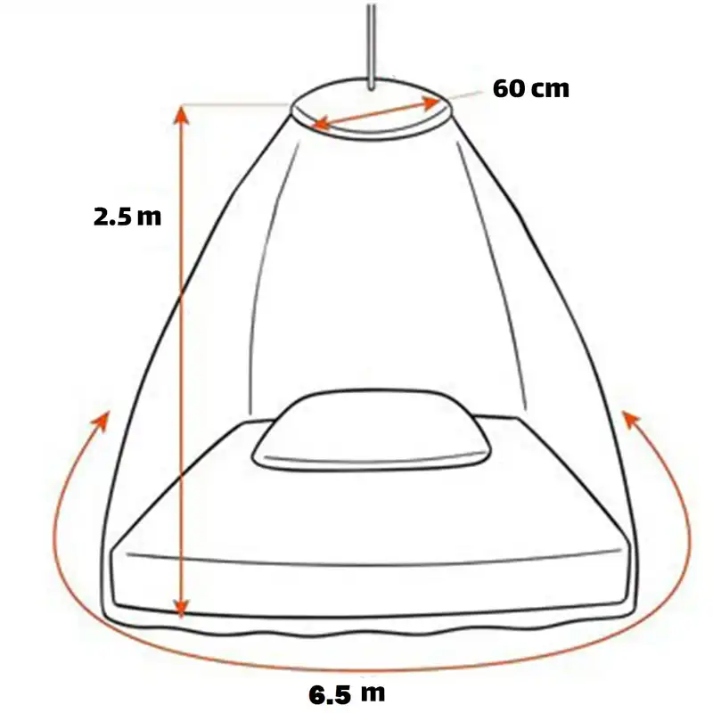 تور تخت خواب نوین پرده خورشید مدل حریر سایز 100×200 سانتی متر