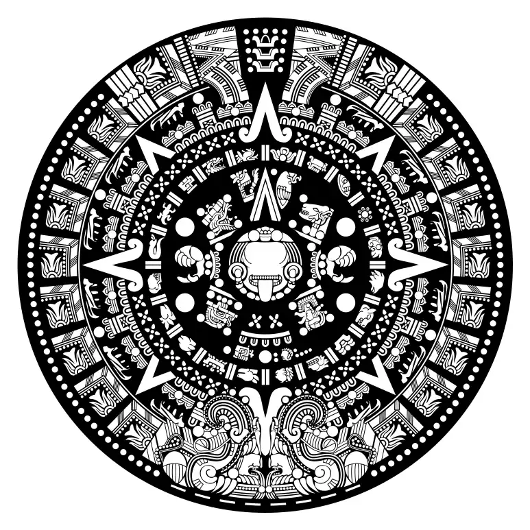 شابلون مدل تقویم آزتک کد SP369