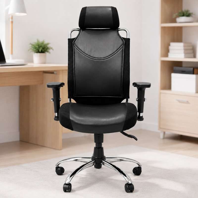 صندلی اداری سیتریکس مدل SIT3/SA2 چرم و پارچه تنفسی