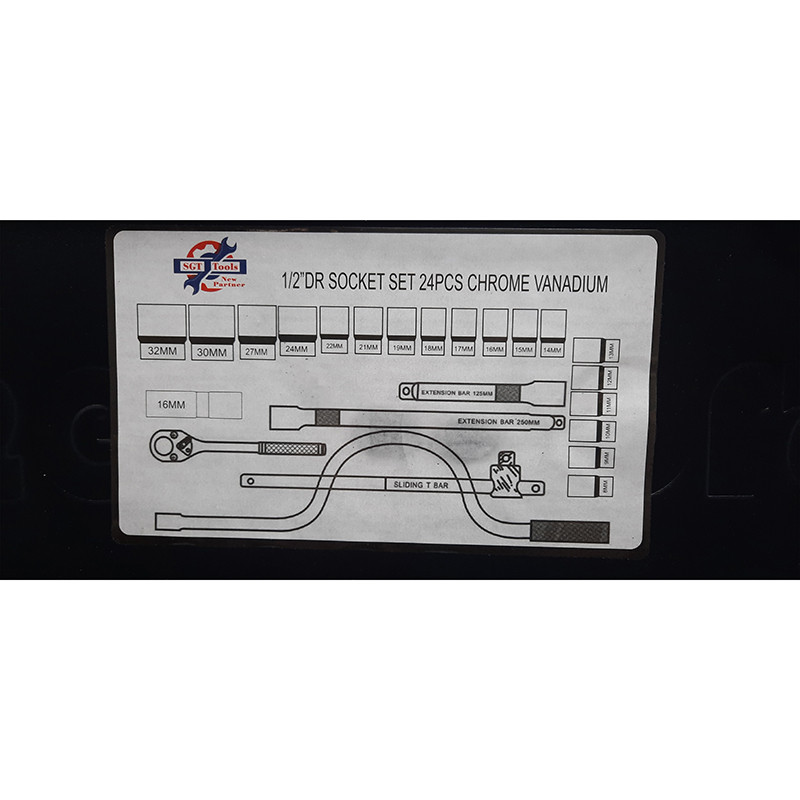 آچار و سری بکس اس جی تی مدل ps24 مجموعه 24 عددی