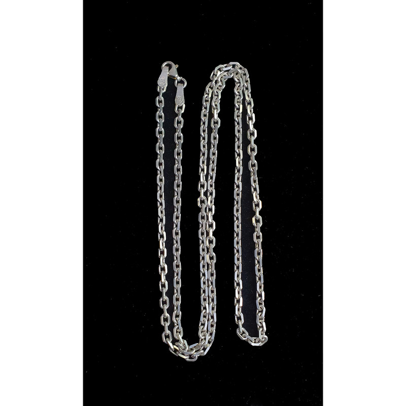 زنجیر نقره مردانه مدل دیپلمات آجری کد 16