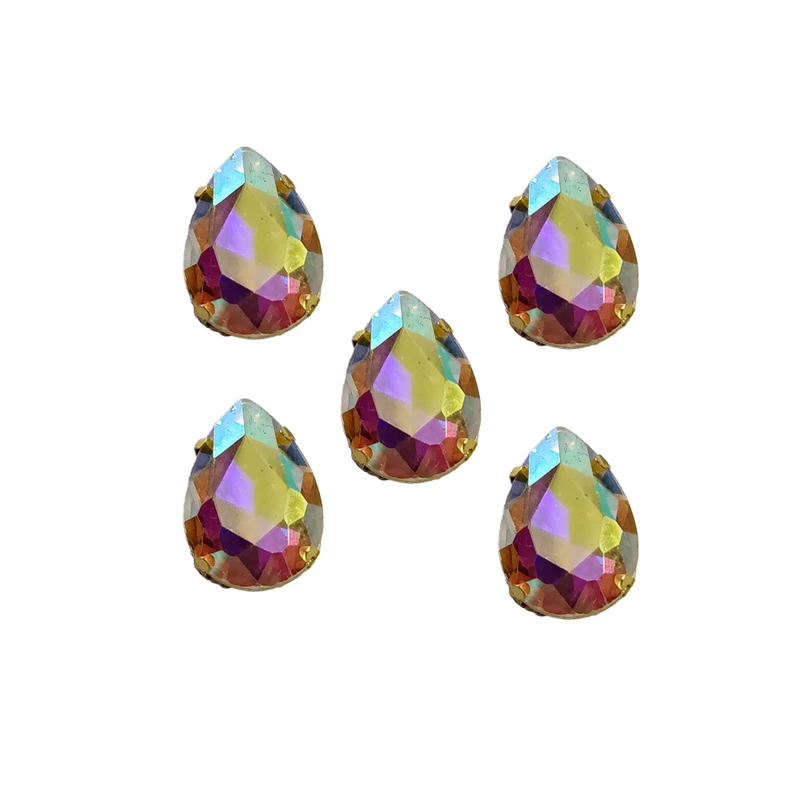 نگین مدل سنگ جواهردوزی اشکی کد 020 بسته 5 عددی