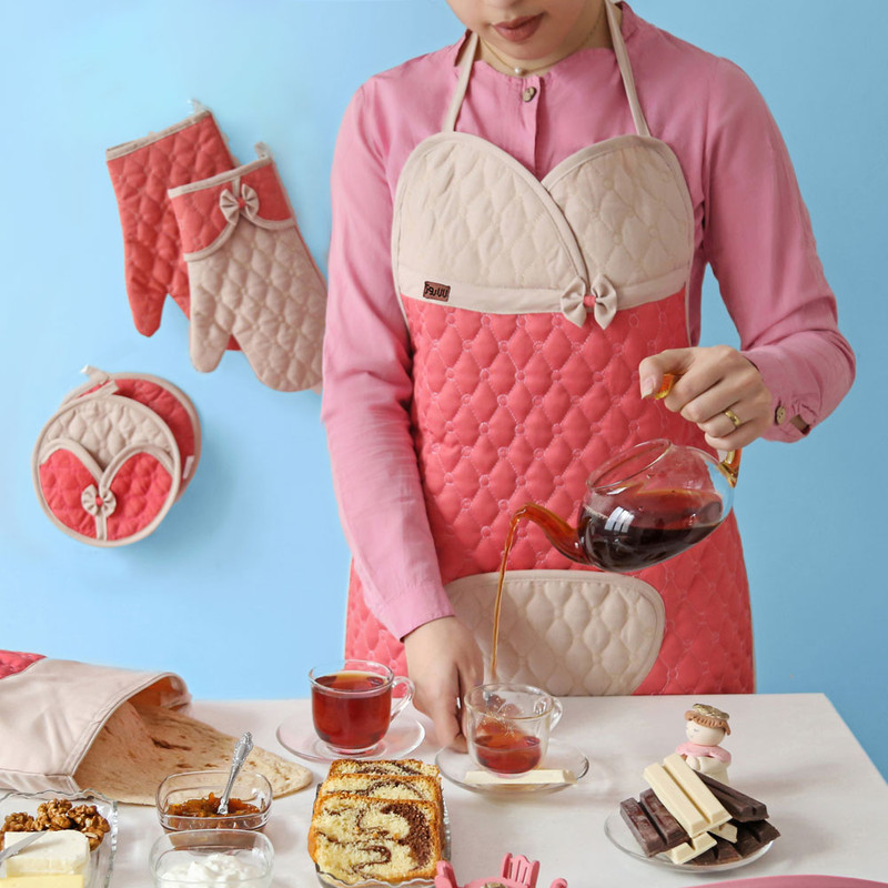 پیش بند آشپزخانه لالاروژ مدل گلبرگ