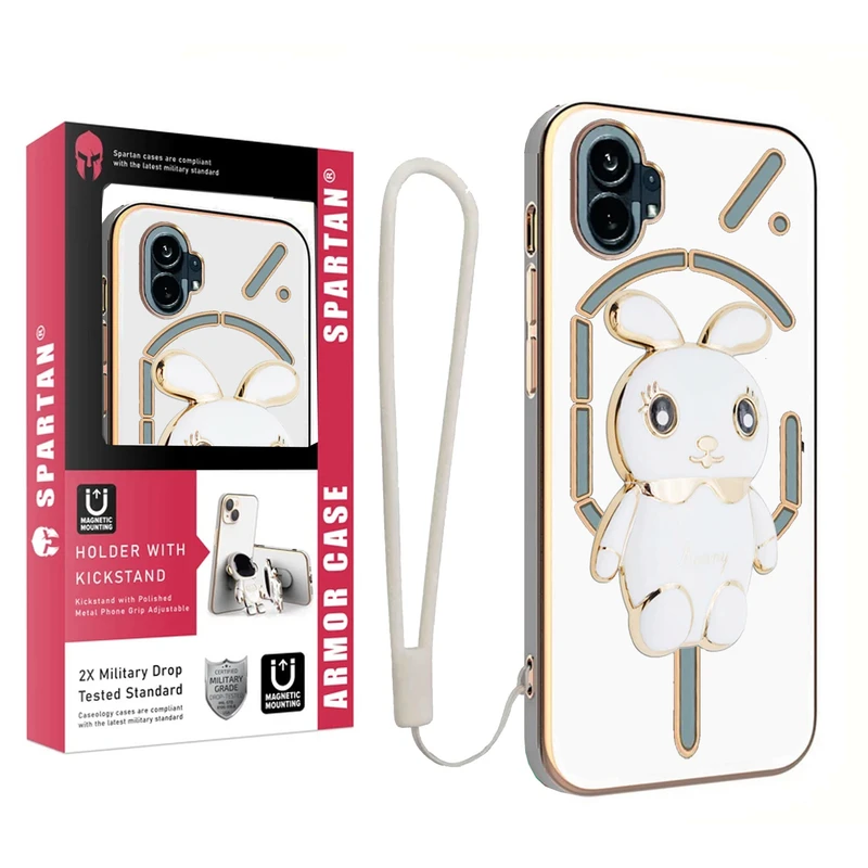 کاور اسپارتان مدل Bunny Strap مناسب برای گوشی موبایل ناتینگ فون Nothing Phone 1 به همراه بند