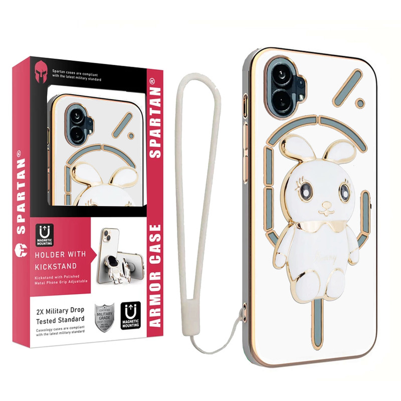 کاور اسپارتان مدل Bunny Strap مناسب برای گوشی موبایل ناتینگ فون Nothing Phone 1 به همراه بند