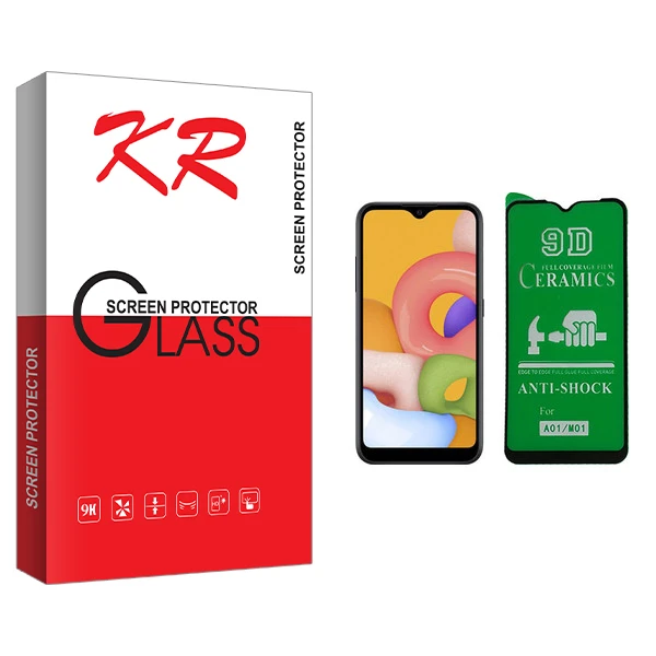 محافظ صفحه نمایش 9D کی آر مدل +HD مناسب برای گوشی موبایل سامسونگ Galaxy A01 / M01