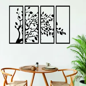 استیکر مدل چوبی درخت کد T197 مجموعه 4 عددی
