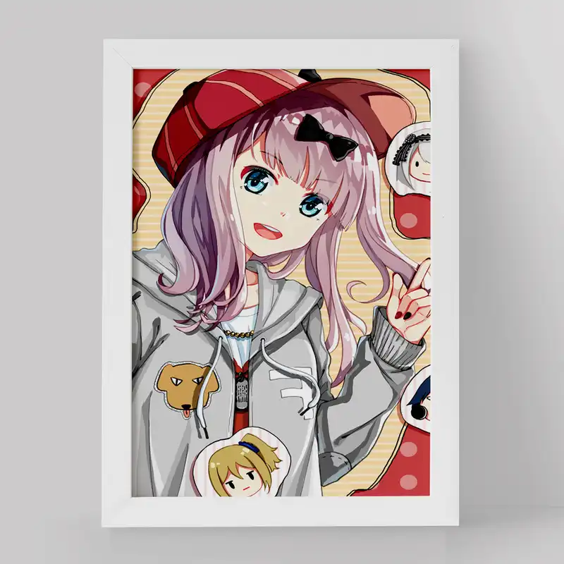 تابلو خندالو مدل چیکا فوجیوارا انیمه کاگویا ساما کد 16054