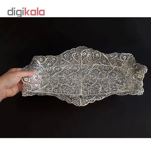 عکس شماره 4 : شیرینی خوری ملیله کاری مدل لب تاجی کد 01