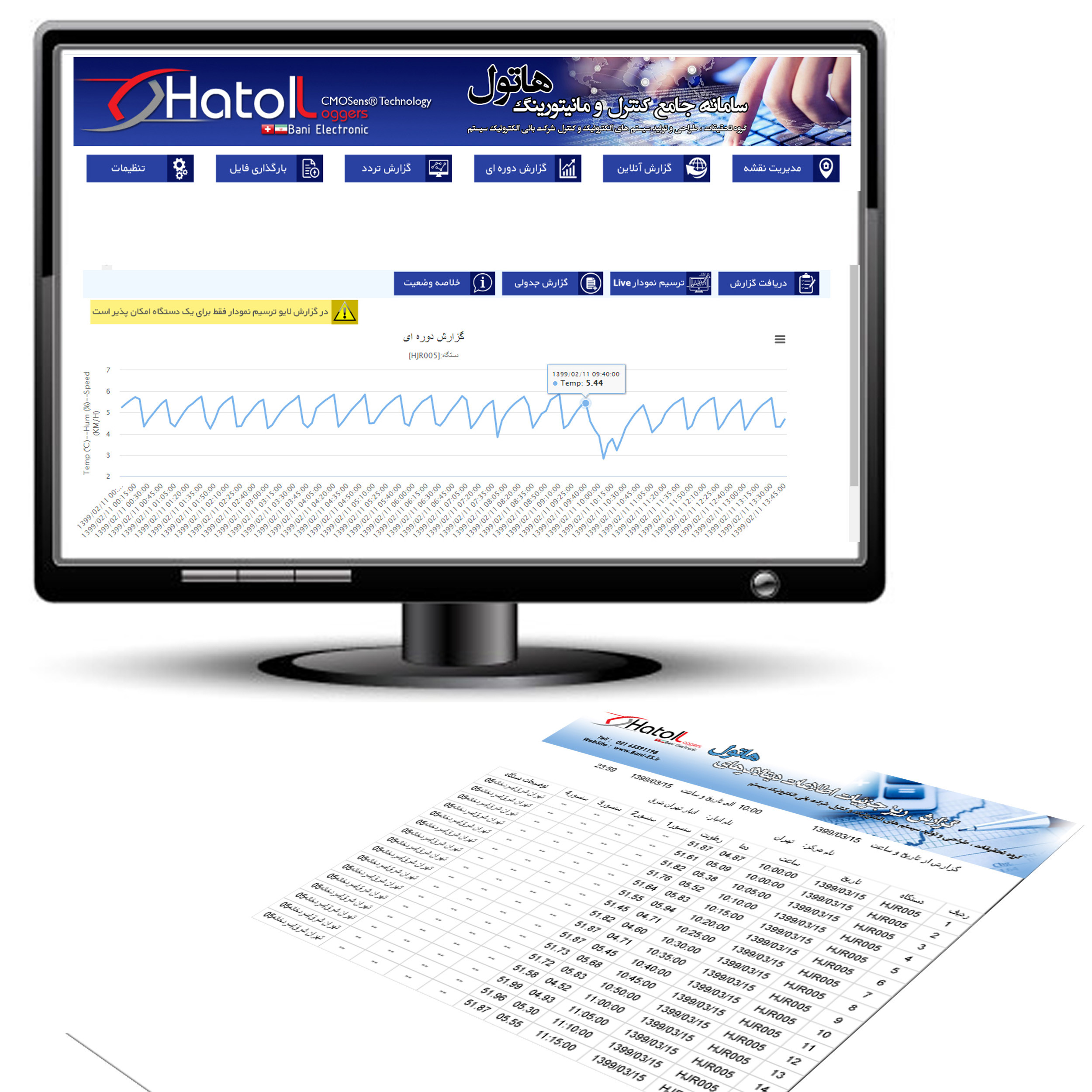 دیتالاگر دما و رطوبت هاتول مدل Hatol 2015NX