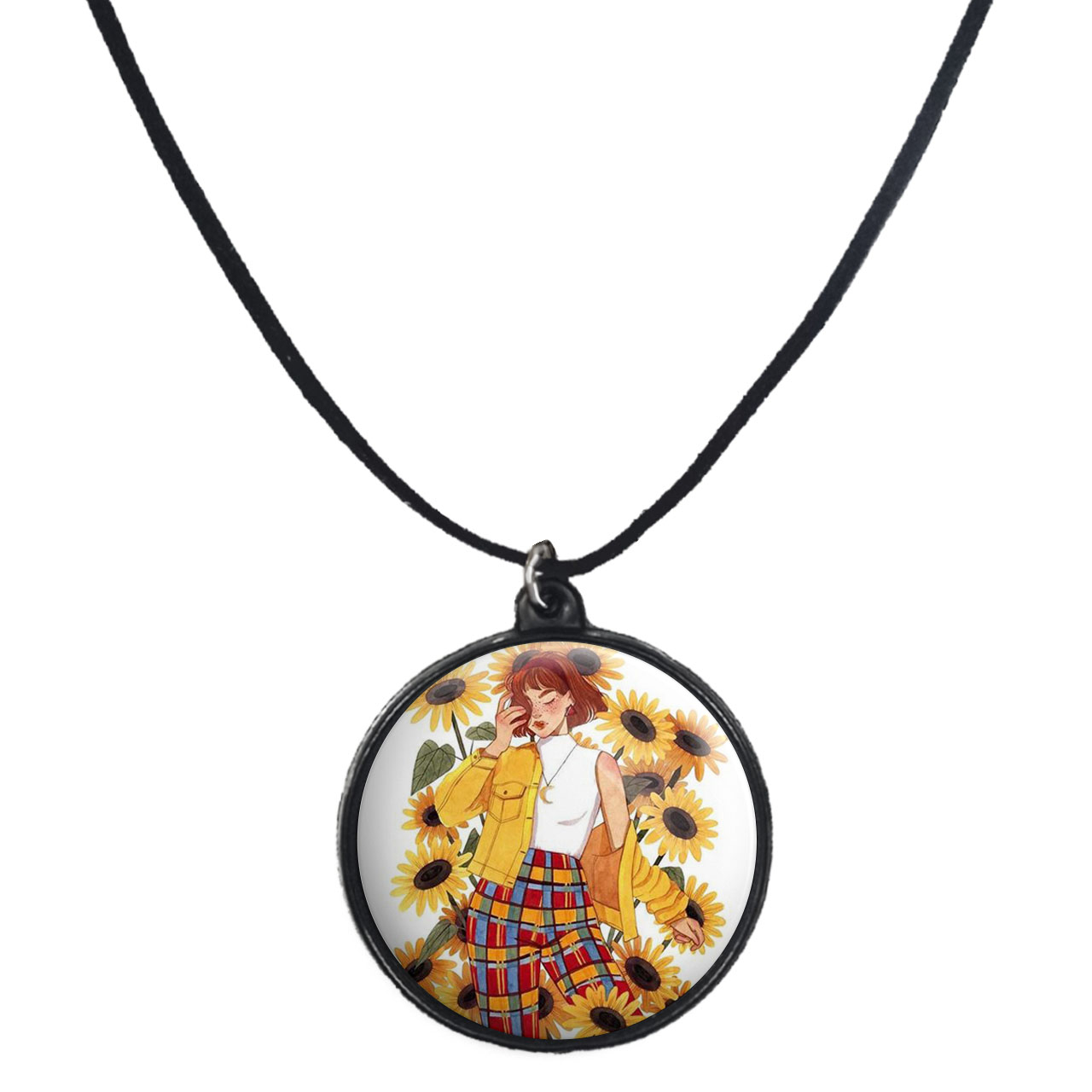 گردنبند پرمانه طرح دخترونه کد pmb.4537 مدل دو طرفه