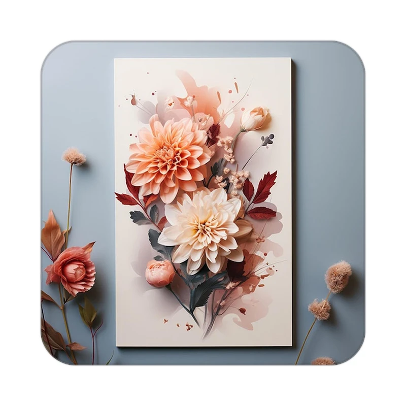 زیر لیوانی کاکتی طرح گل مدل mp16181