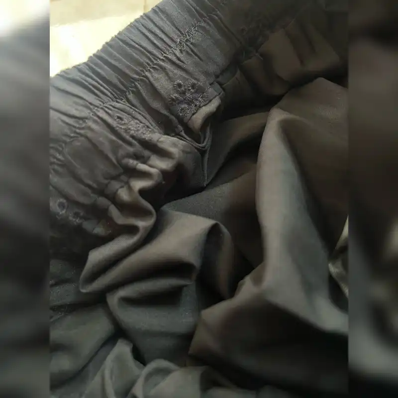 دامن نیم کلوش زنانه مدل خامه دوزی رنگ مشکی