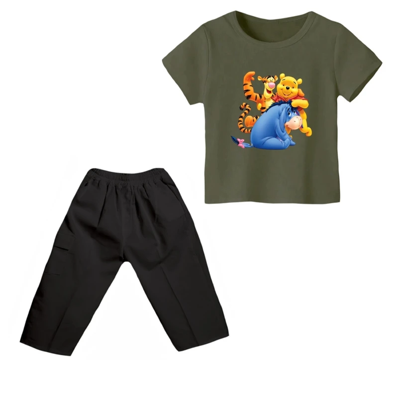 ست تی شرت و شلوارک پسرانه مدل پو کد 65