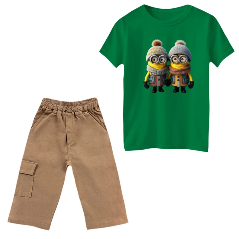 ست تی‌شرت و شلوارک پسرانه مدل مینیون کد 32