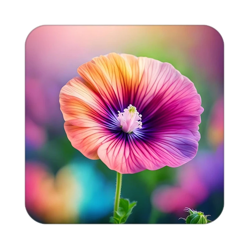 زیر لیوانی کاکتی طرح گل مدل mp16724