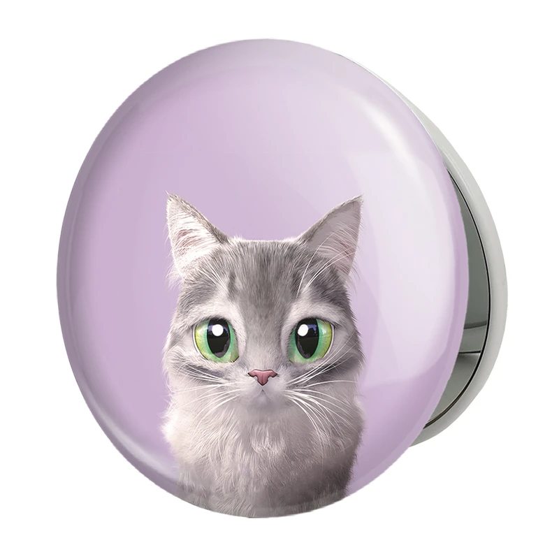 آینه جیبی خندالو طرح گربه مدل تاشو کد 28326 