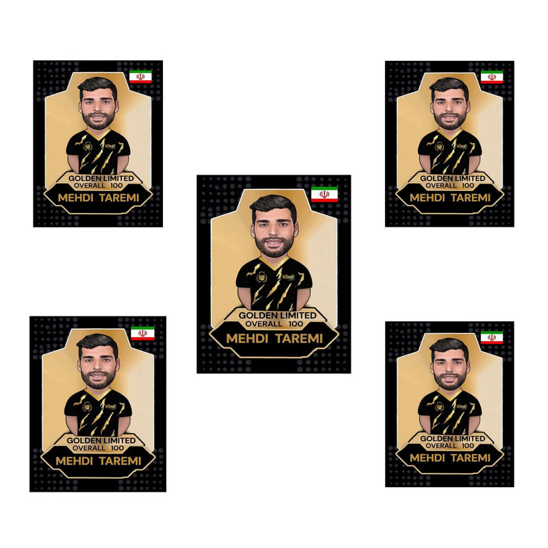 اسباب بازی شانسی طرح مهدی طارمی مدل گلدن لیمیتد سری 2025 مجموعه 5 عددی