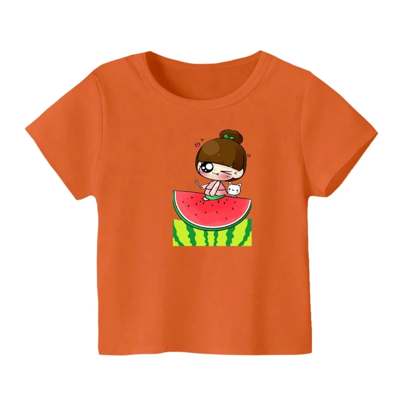 تی شرت آستین کوتاه بچگانه مدل دخترک یلدایی کد 16