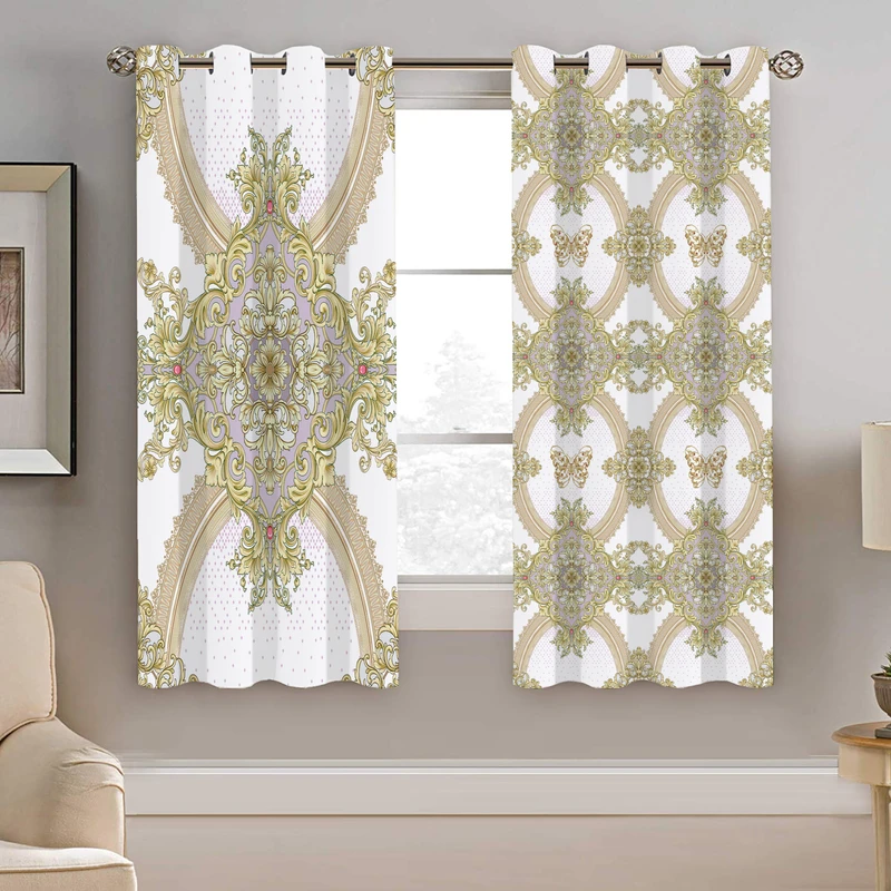 پرده نیروانا طرح سنتی مدل مخمل کد 4484 سایز 140×200 سانتی متر