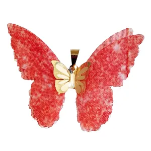 آویز گردنبند طلا 18 عیار زنانه مدل پروانه کد 180