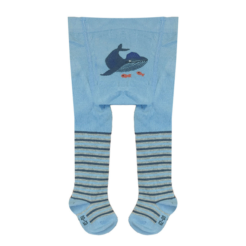 جوراب شلواری نوزادی ایمپی دیمپی مدل راه راه دلفینی