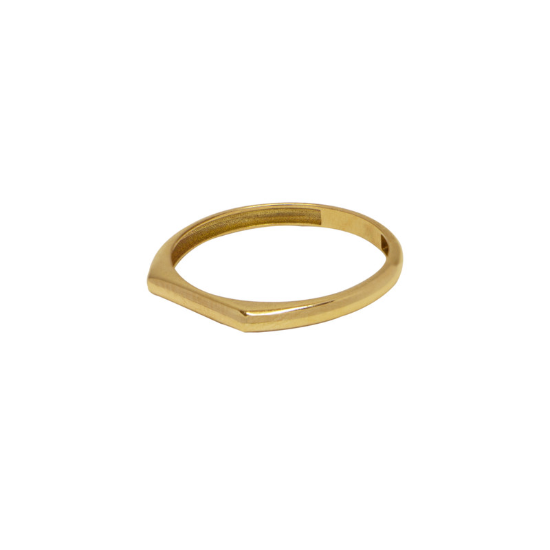 انگشتر طلا 18 عیار زنانه پولک مدل خط صاف انگشتر طلا 18 عیار زنانه پولک مدل خط صاف