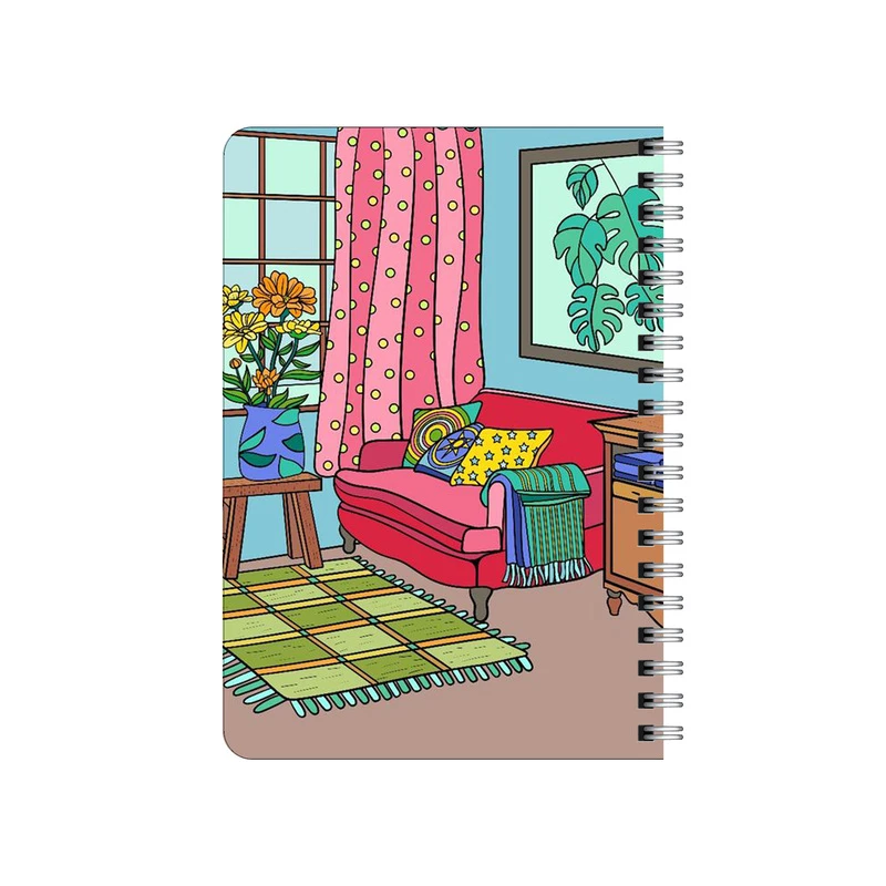 دفترچه یادداشت بامبیلیپ مدل چوبی طرح اتاق نشیمین دنج کد 1960533