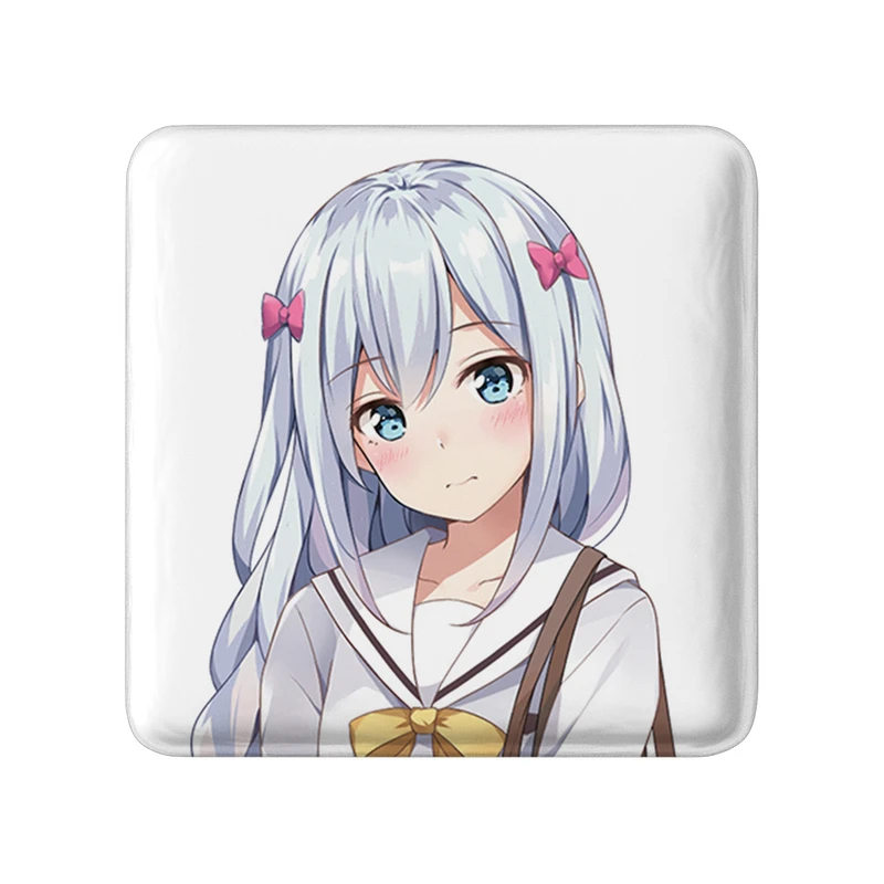 مگنت خندالو طرح ساگیری انیمه ارومانگا سنسی Eromanga Sensei  مدل مربعی کد 22727