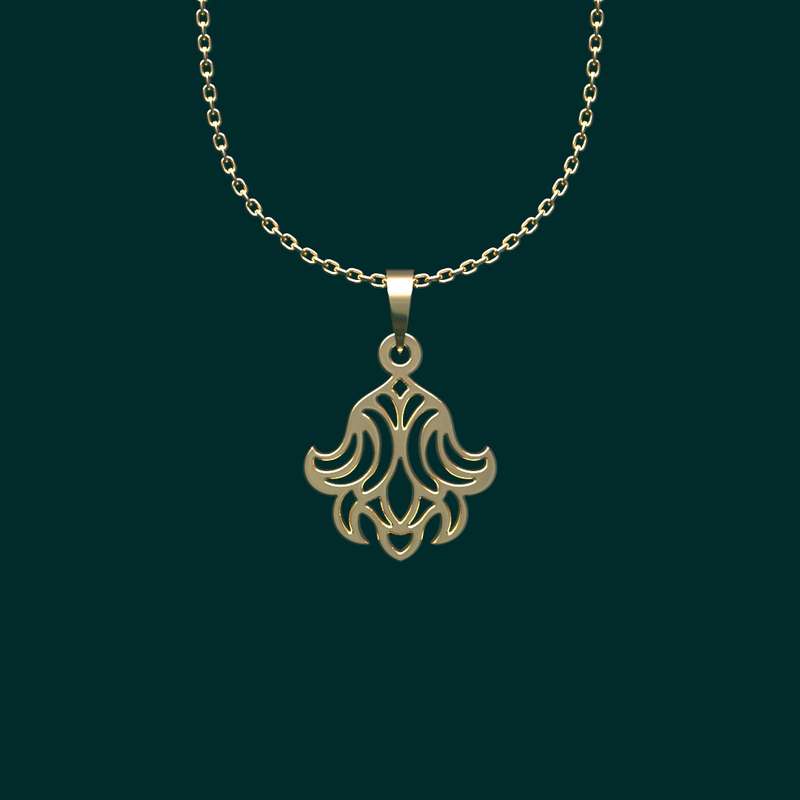 گردنبند طلا 18 عیار زنانه مدوپد مدل هندسی کد TT2-1-1186