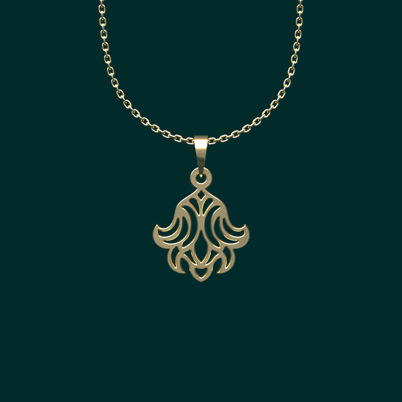 گردنبند طلا 18 عیار زنانه مدوپد مدل هندسی کد TT2-1-1186