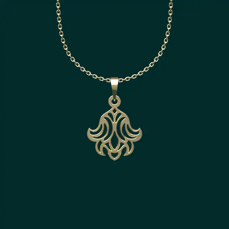 گردنبند طلا 18 عیار زنانه مدوپد مدل هندسی کد TT2-1-1186