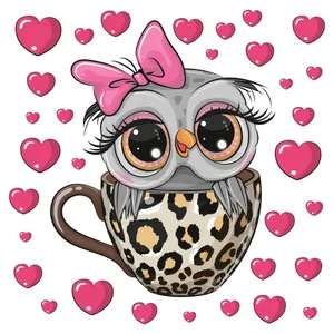 استیکر دیواری کودک تُکتم مدل جغد کوچولو کد 05 مجموعه 33 عددی