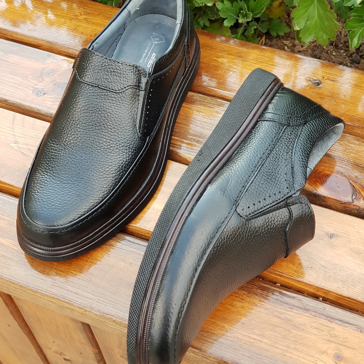 کفش روزمره مردانه مدل چرم طبیعی کد 0014 رنگ مشکی