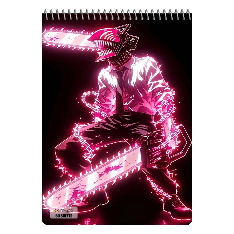 دفتر نقاشی 50 برگ سیمی کارنیکا طرح مرد اره برقی Chainsaw Man کد 13667