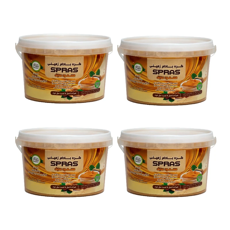 کره بادام زمینی رژیمی کرانچی مسعود - 250 گرم بسته 4 عددی